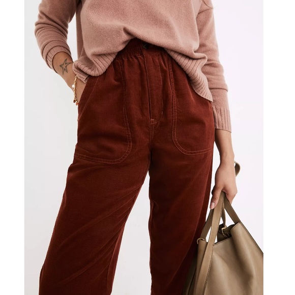 Madewell Tapered Huston Pull-On Crop Pants in Corduroy - Picture 3 of 7